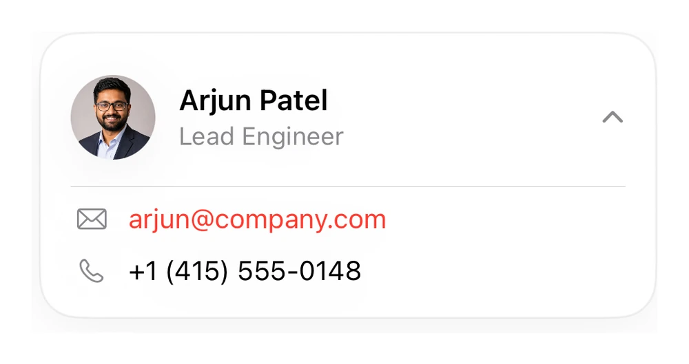 Contact Expand preview