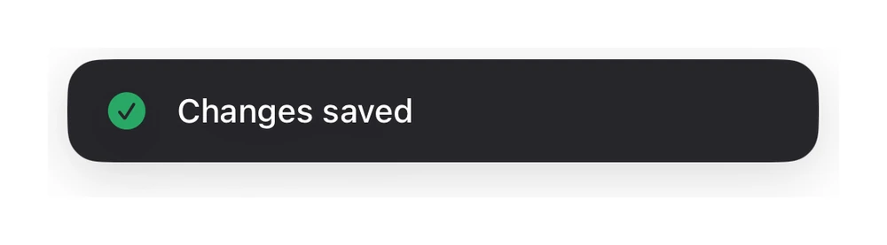 Saved Toast preview