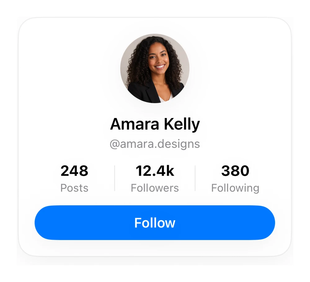 Profile Card preview