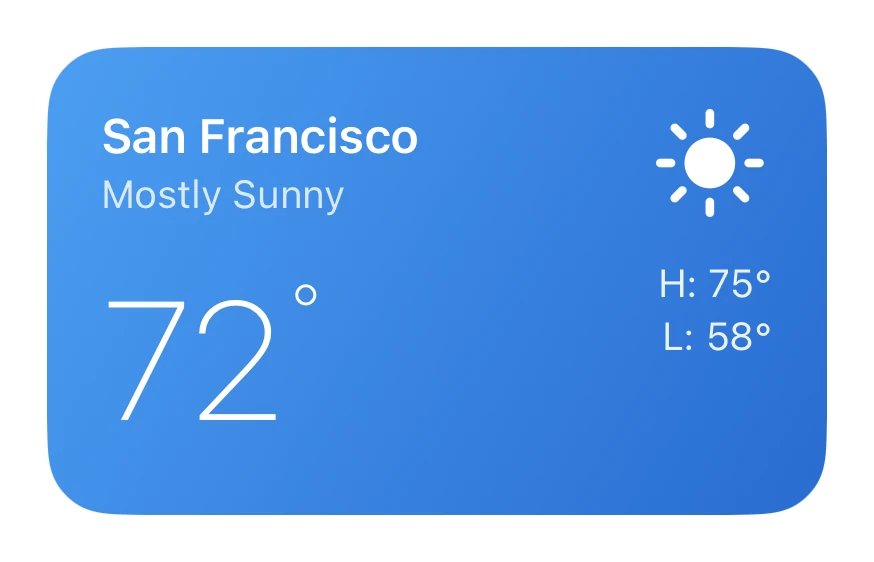 Weather Card preview