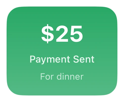 Payment Message preview