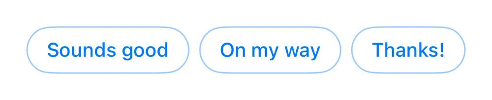 Quick Replies preview