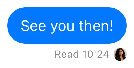 Read Receipt preview