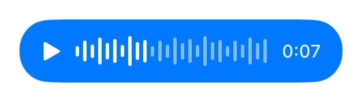 Voice Message preview