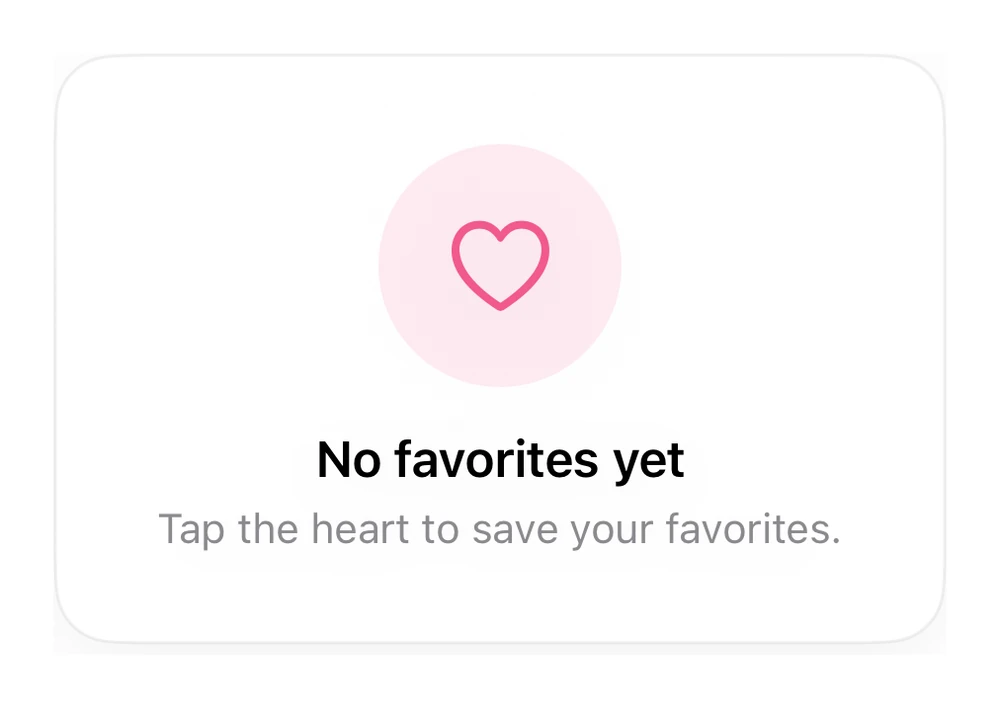 No Favorites preview
