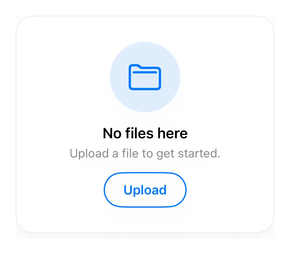 No Files preview