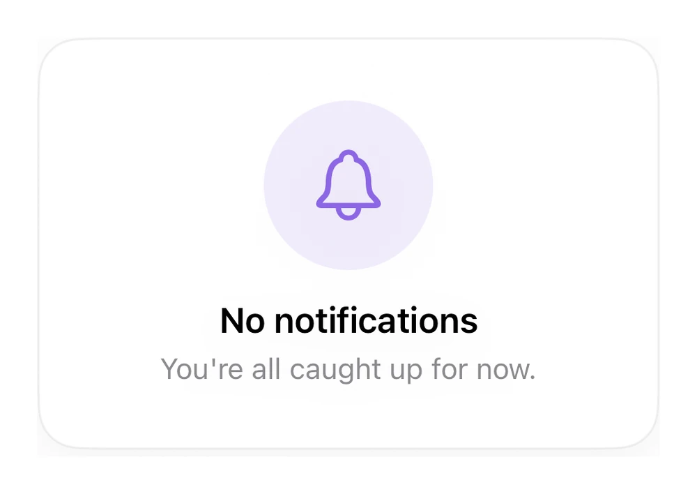 No Notifications preview