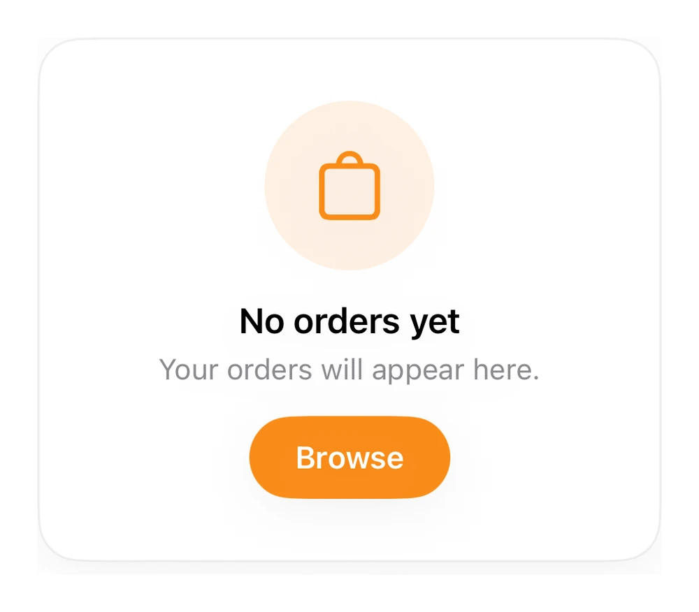 No Orders preview