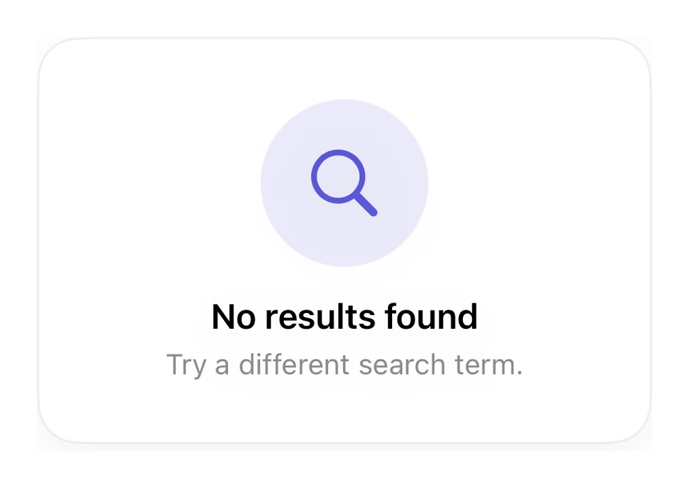 No Results preview
