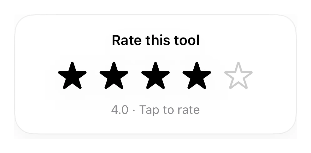 Star Rating preview