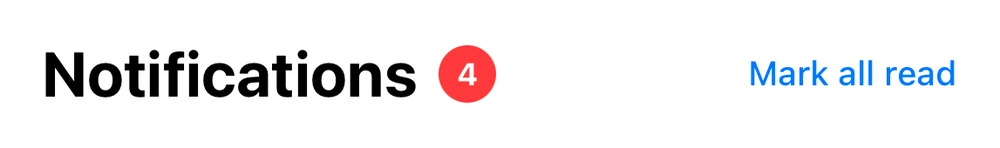 Notifications Header preview