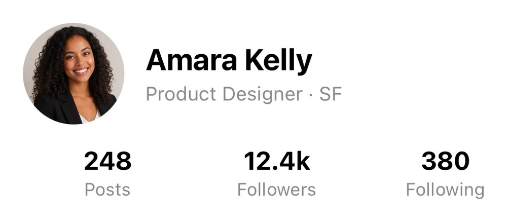Profile Header preview