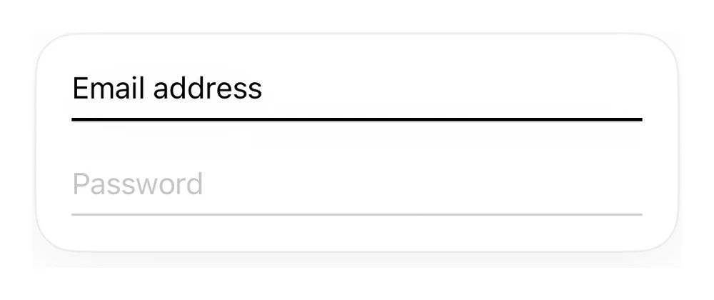 Underline Text Field preview