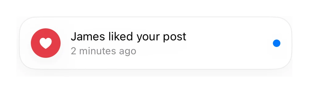 Notification Row preview