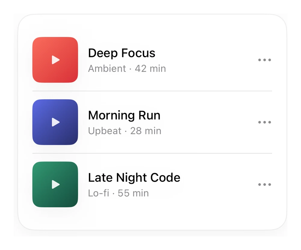 Media List preview