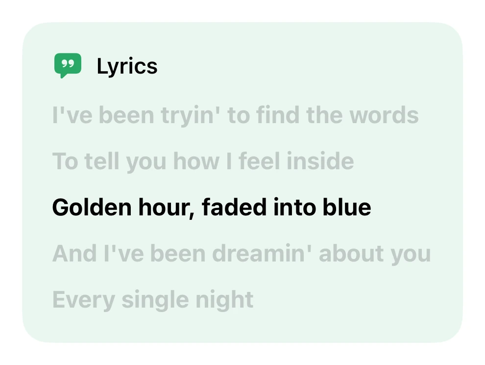 Lyrics View preview