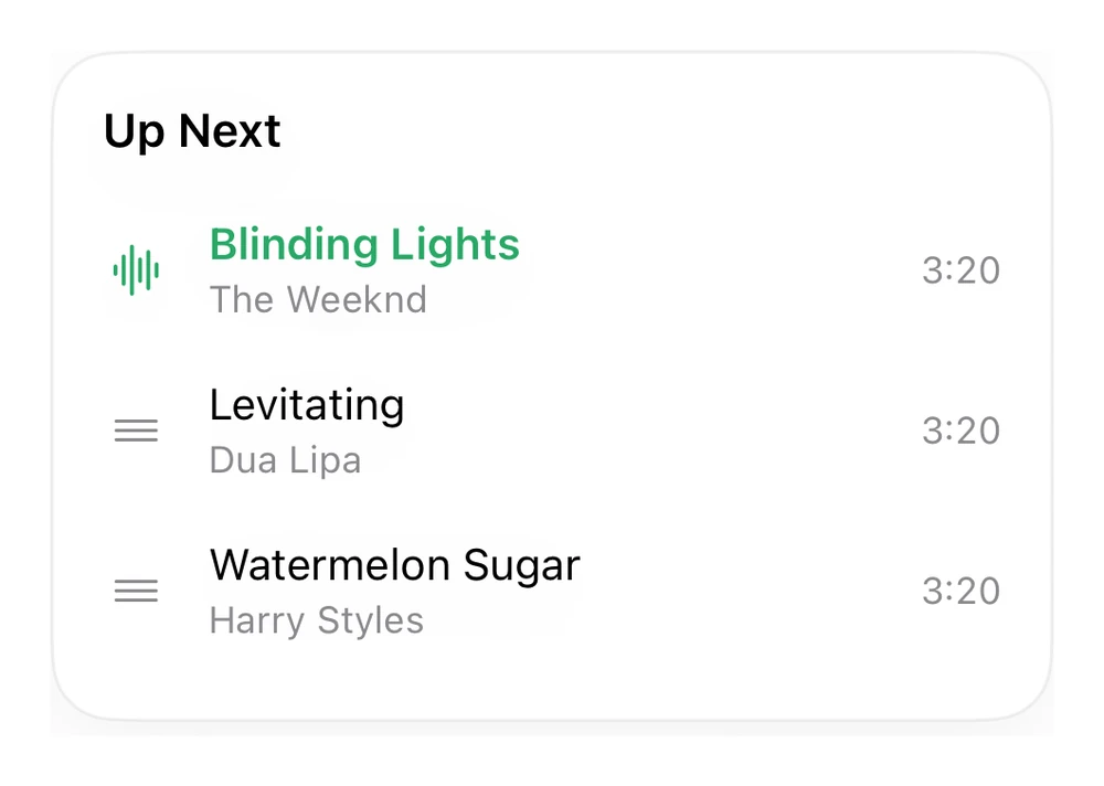 Up-Next Queue preview