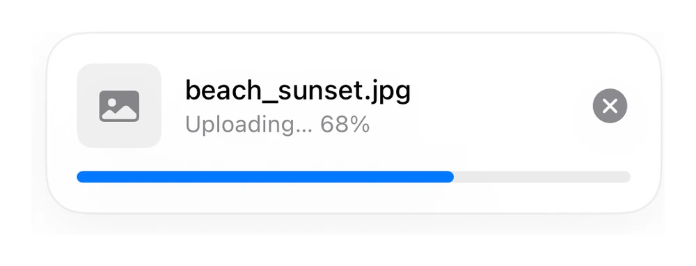 Upload Progress preview