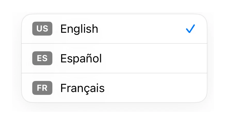 Language Select preview
