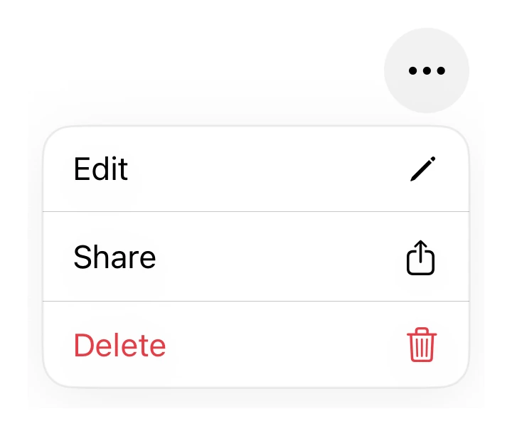 Overflow Menu preview