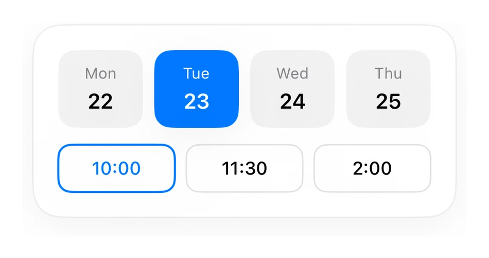 Booking Picker preview