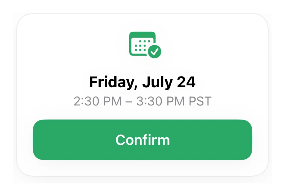 Date Confirm preview