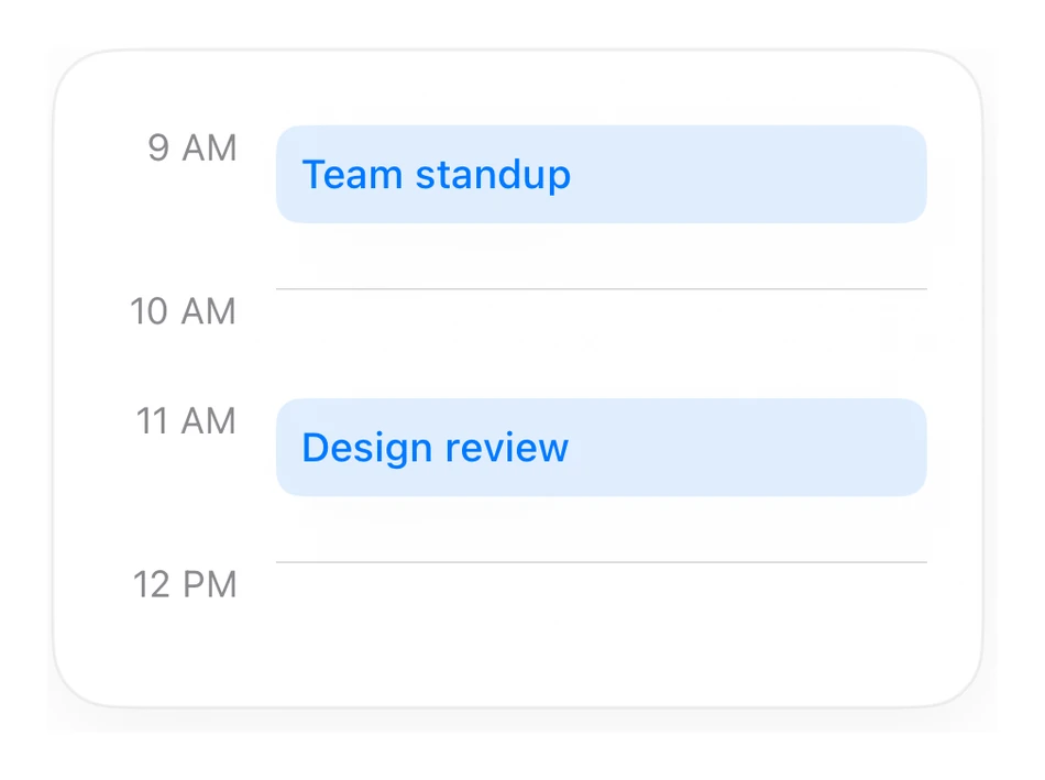 Day Agenda preview
