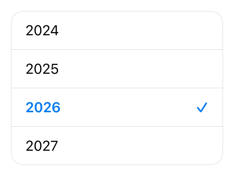 Year Picker preview
