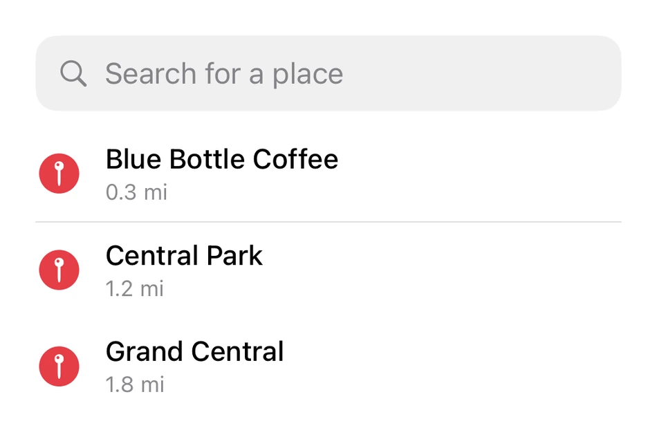 Location Search preview