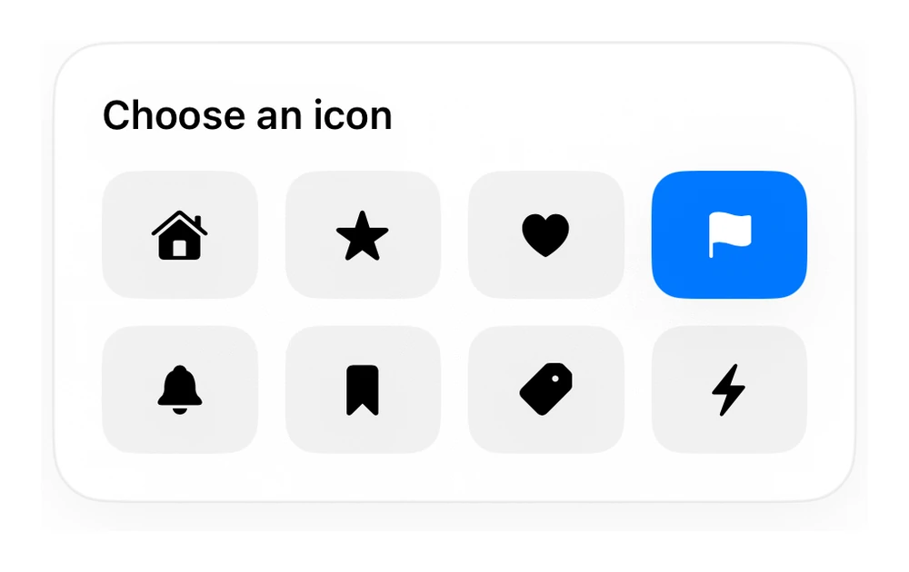 Icon Picker preview