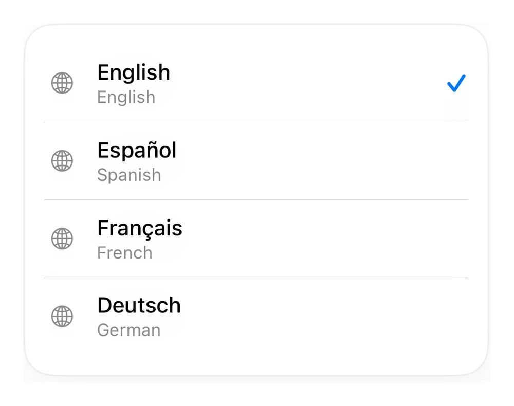 Language Picker preview