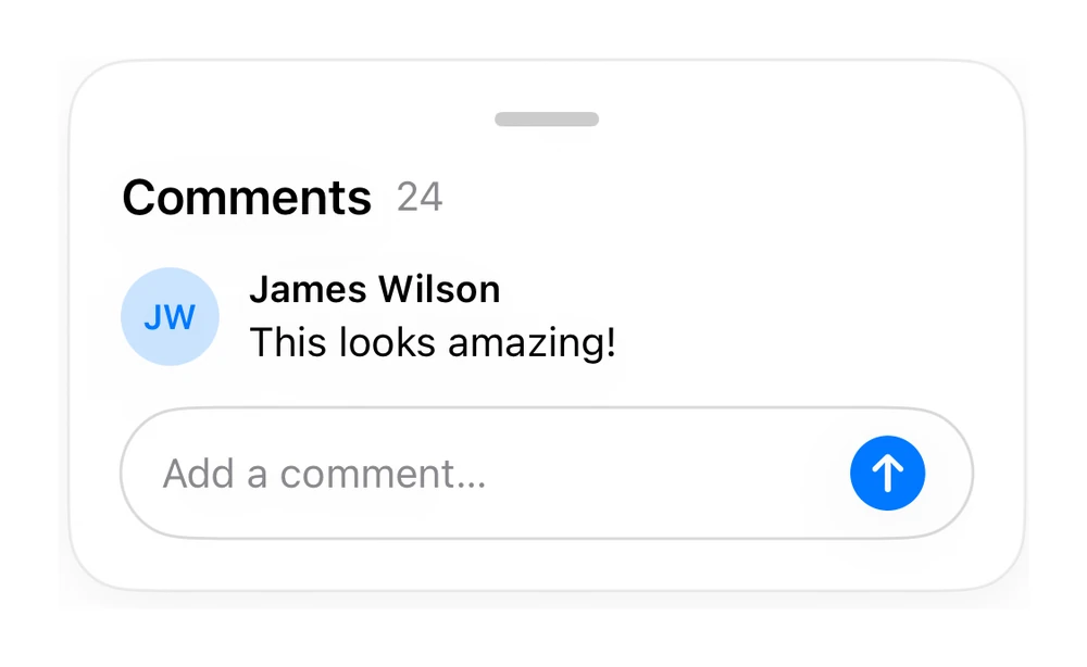 Comment Sheet preview