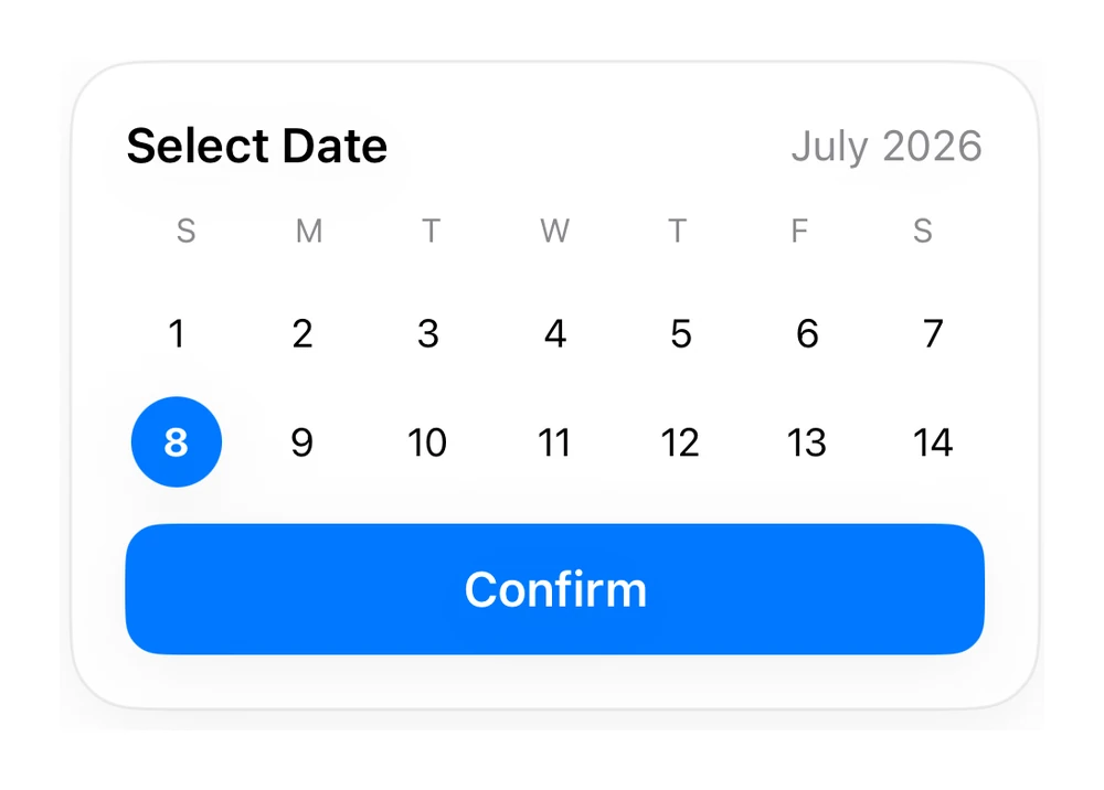 Date Picker Sheet preview