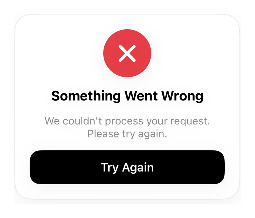 Error Modal preview