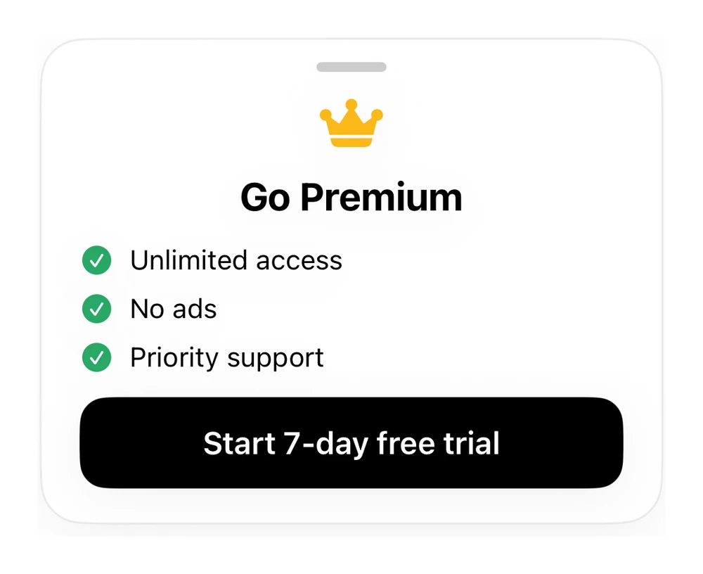 Paywall Sheet preview
