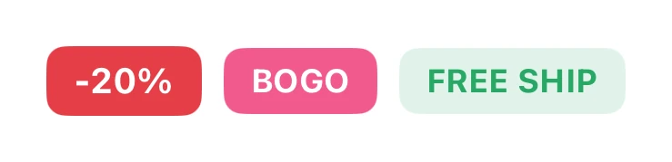Discount Badges preview