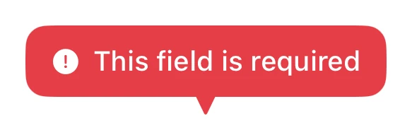 Error Tooltip preview