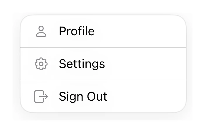 Popover Menu preview