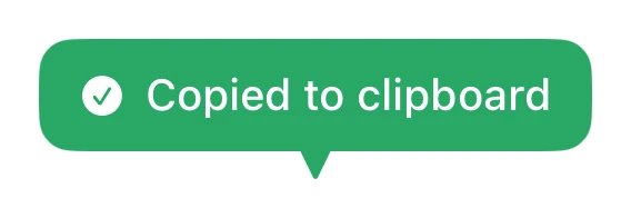 Success Tooltip preview